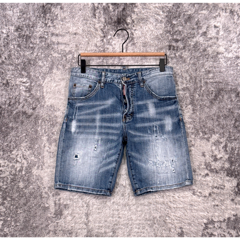 Dsquared2 Denim Jean Shorts 46 / 30 X 8.5 Mens Distressed Denim